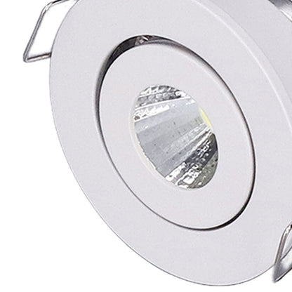 LED Recessed Light Mini Adjustable Angle Aluminium Recessed Ceiling Light White 85‑265V Warm White 3000K