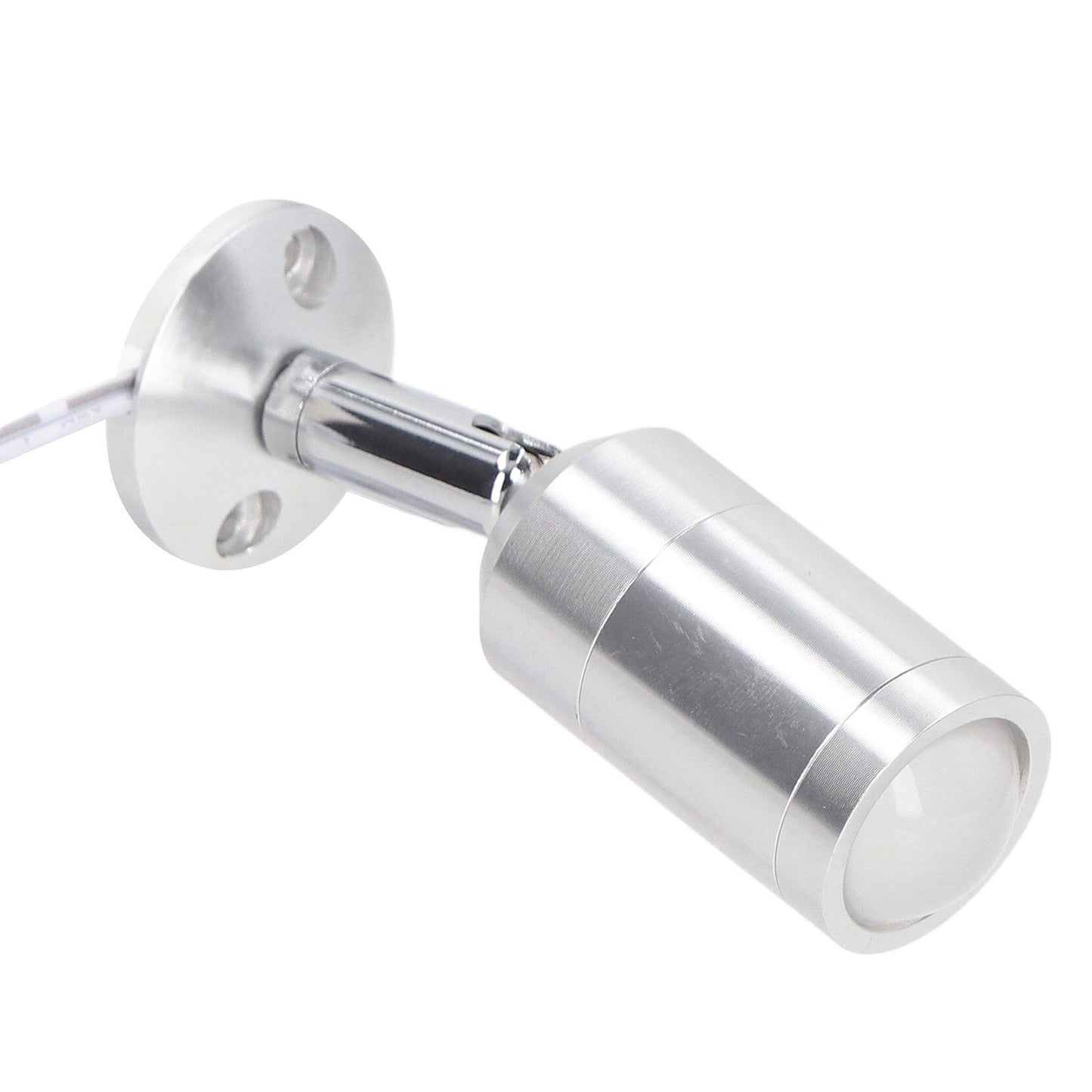 Display Cabinet Spotlight Adjustable Angle Mini LED Showcase Light for Jewelry Cabinets Shelves Silver AC 220V Normal White Light 6000K