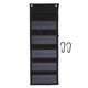 50W Portable Solar Panel Bag Monocrystalline Silicon 5 Folding Solar Panel Case for Outdoor Emergency Black