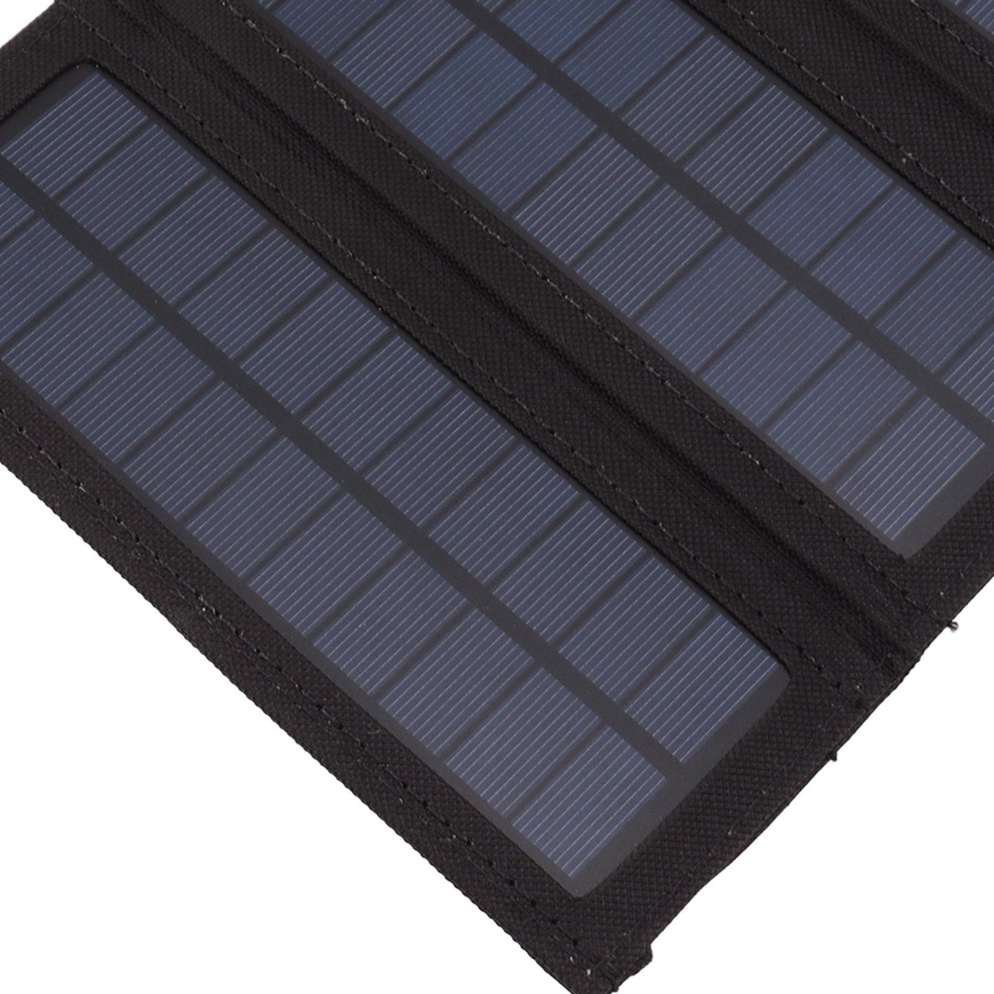 50W Portable Solar Panel Bag Monocrystalline Silicon 5 Folding Solar Panel Case for Outdoor Emergency Black