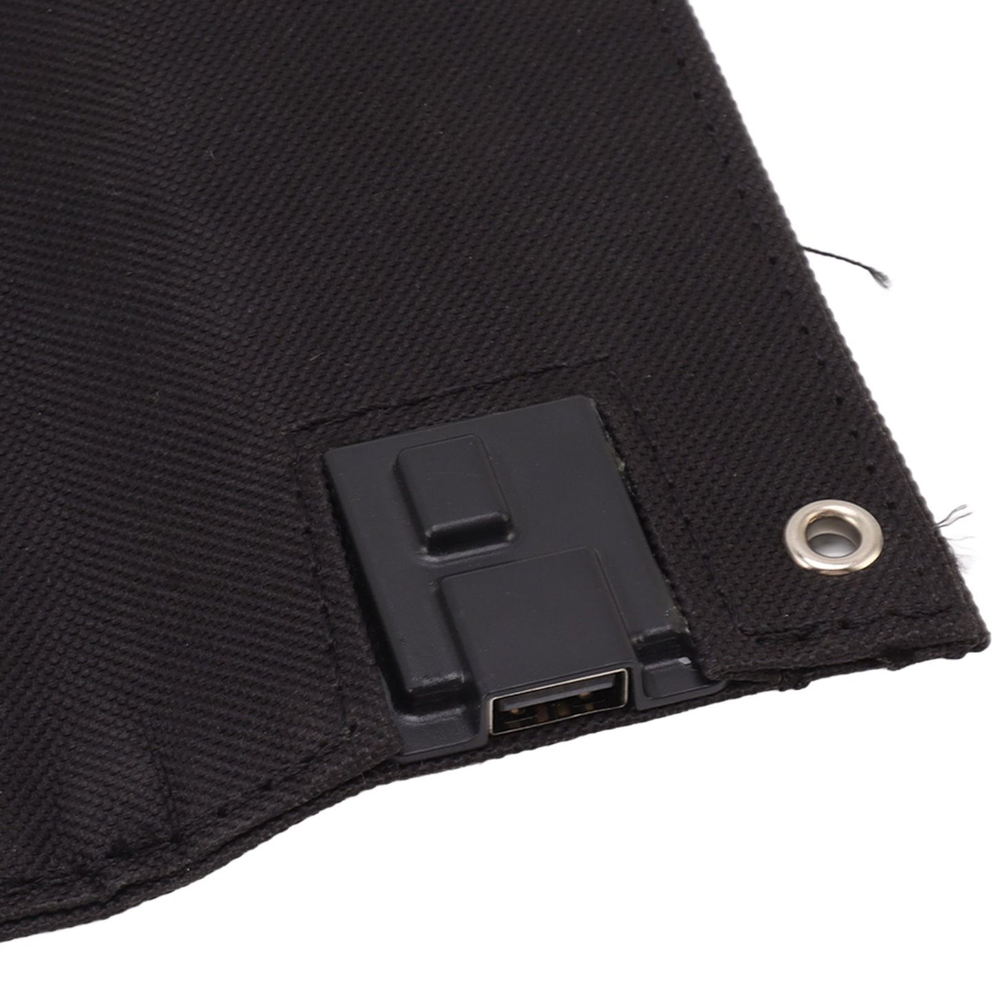 50W Portable Solar Panel Bag Monocrystalline Silicon 5 Folding Solar Panel Case for Outdoor Emergency Black