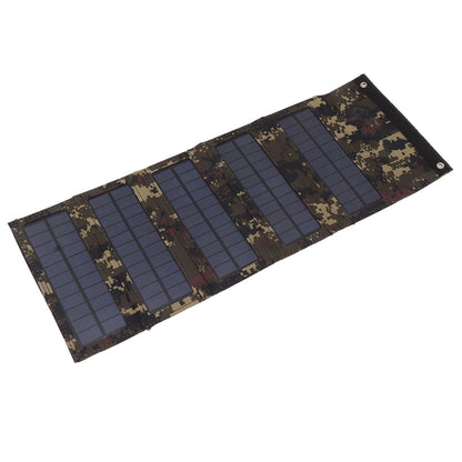 50W Portable Solar Panel Bag Monocrystalline Silicon 5 Folding Solar Panel Case for Outdoor Emergency Camouflage