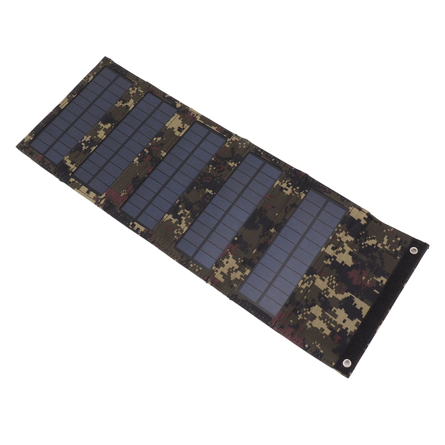 50W Portable Solar Panel Bag Monocrystalline Silicon 5 Folding Solar Panel Case for Outdoor Emergency Camouflage