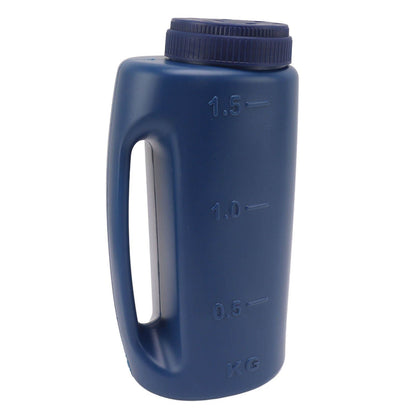 Handheld Fertilizer Spreader Hand Held Grass Seed Spreader Crop Spreading Salt Sowing Pot Blue