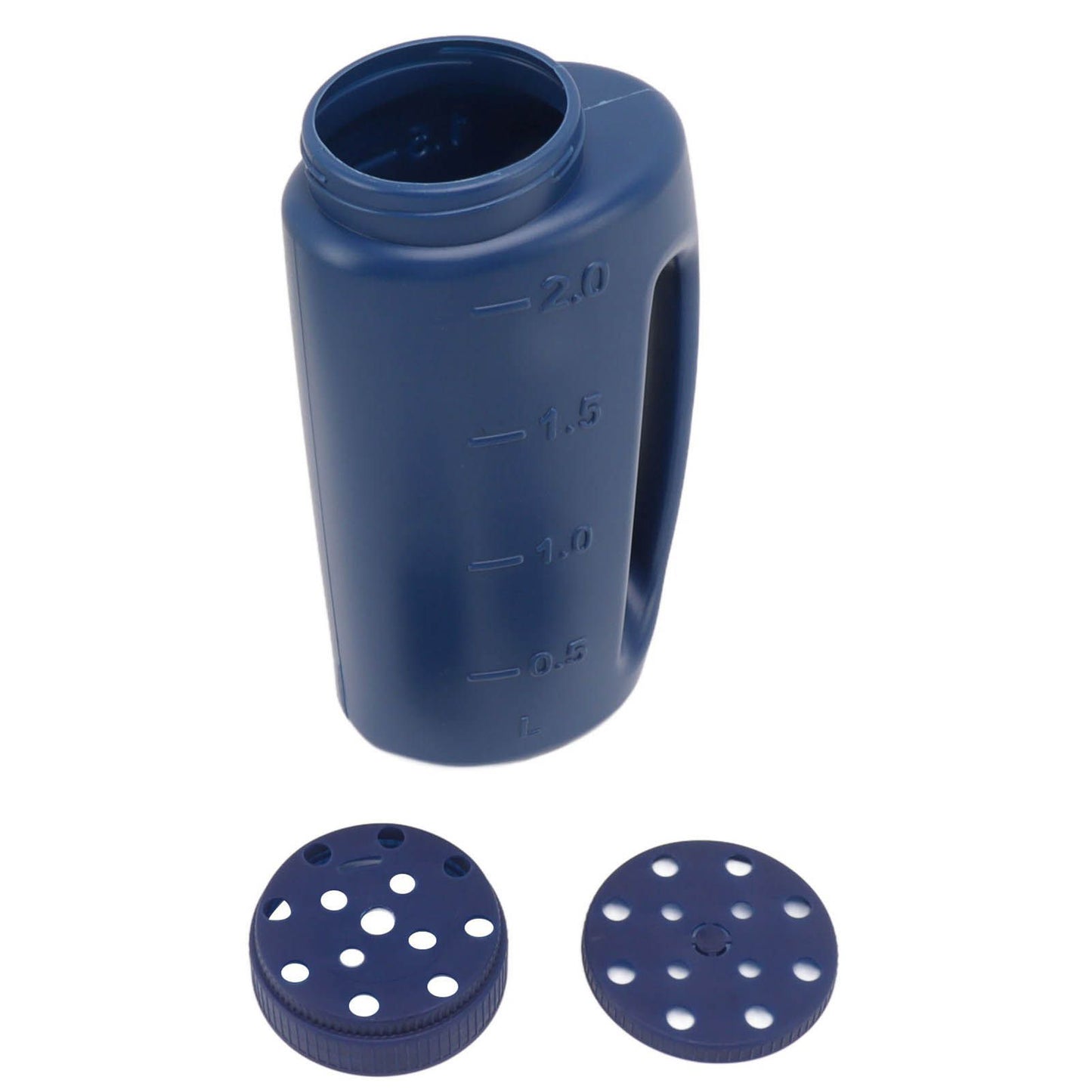 Handheld Fertilizer Spreader Hand Held Grass Seed Spreader Crop Spreading Salt Sowing Pot Blue