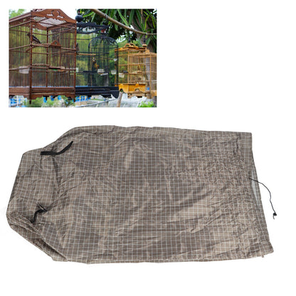 Bird Cage Cover Waterproof Windproof Breathable Birdcage Cover with Mesh Window Seed Catcher for Parrots Parakeets