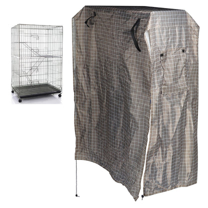 Bird Cage Cover Waterproof Windproof Breathable Birdcage Cover with Mesh Window Seed Catcher for Parrots Parakeets