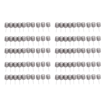100PCS Fertilizer Mesh Basket Column Shape Stainless Steel Nutrition Box Tools for Garden Nursery Small