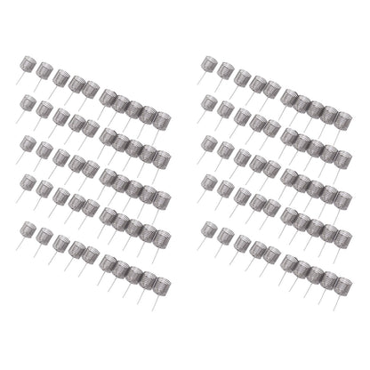 100PCS Fertilizer Mesh Basket Column Shape Stainless Steel Nutrition Box Tools for Garden Nursery Small