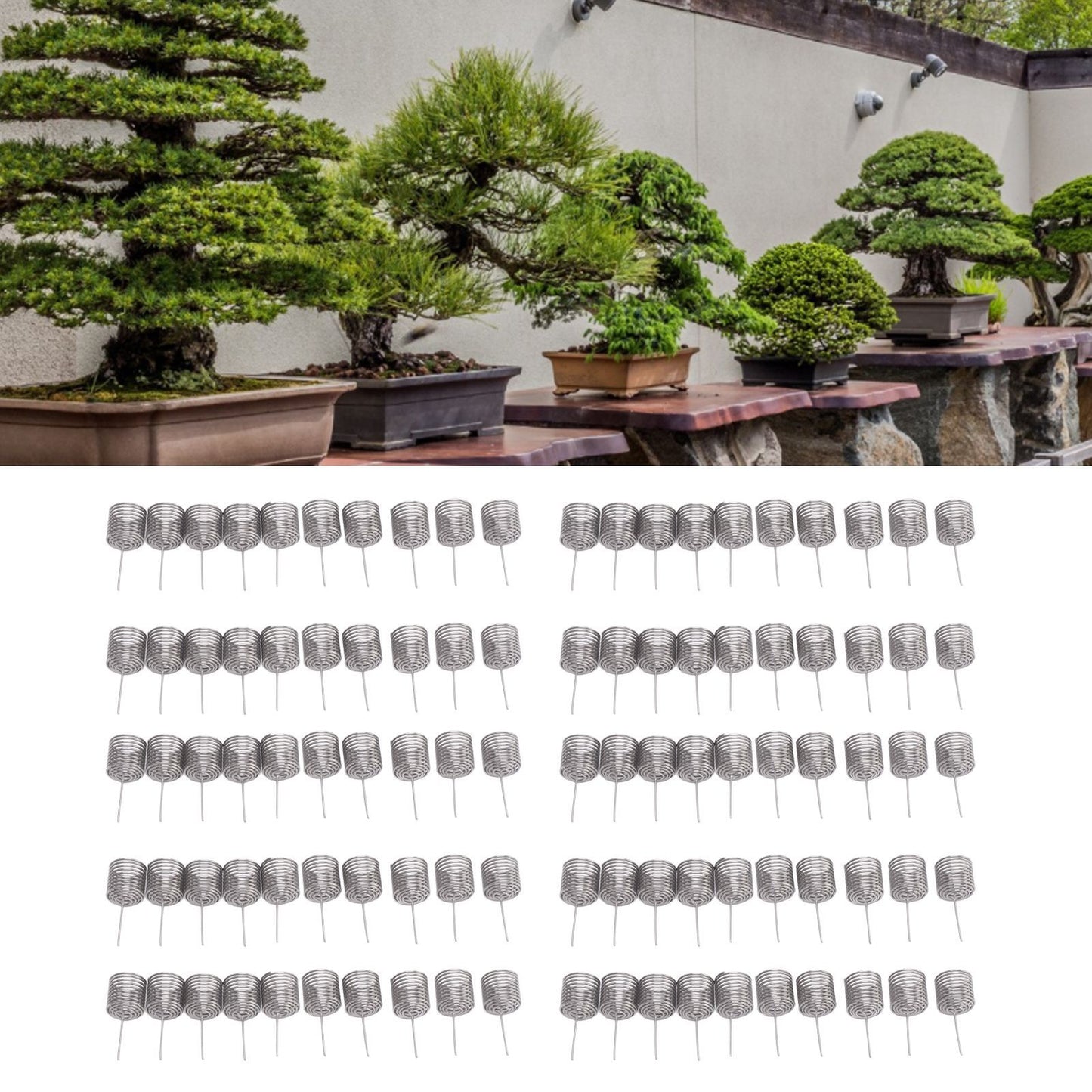 100PCS Fertilizer Mesh Basket Column Shape Stainless Steel Nutrition Box Tools for Garden Nursery Small