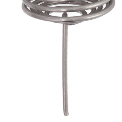 100PCS Fertilizer Mesh Basket Column Shape Stainless Steel Nutrition Box Tools for Garden Nursery Small