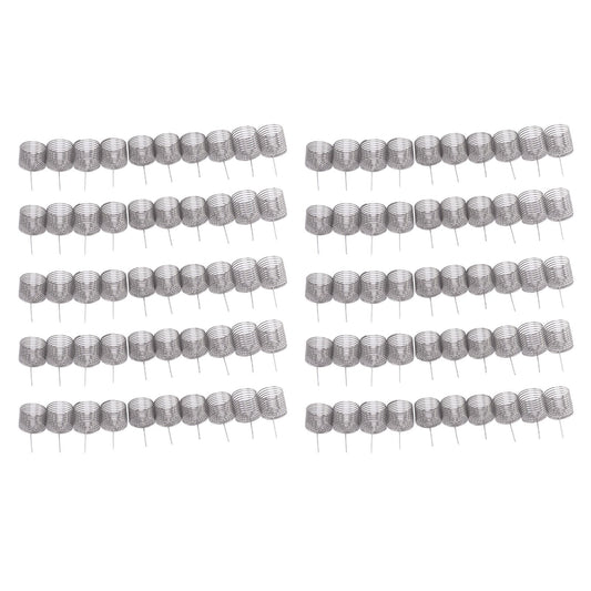 100PCS Fertilizer Mesh Basket Column Shape Stainless Steel Nutrition Box Tools for Garden Nursery Large