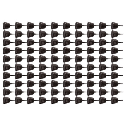 100PCS Plastic Fertilizer Mesh Basket with Lid Planting Fertilizer Net Pot for Succulent Orchid Bonsai Small Size with Lid