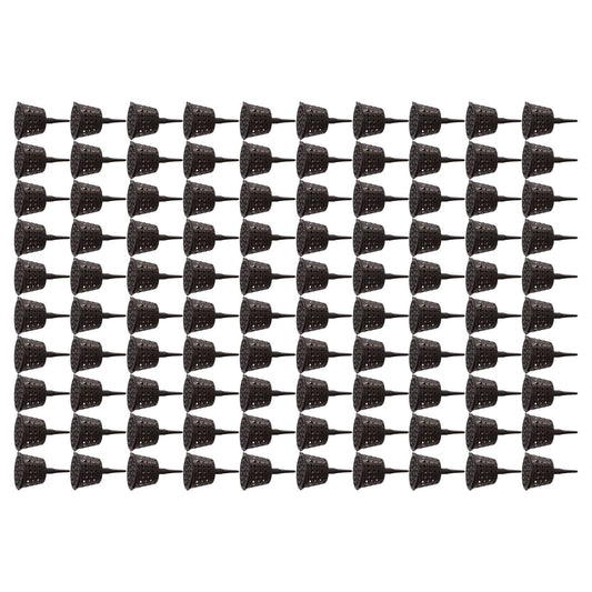 100PCS Plastic Fertilizer Mesh Basket with Lid Planting Fertilizer Net Pot for Succulent Orchid Bonsai Small Size with Lid
