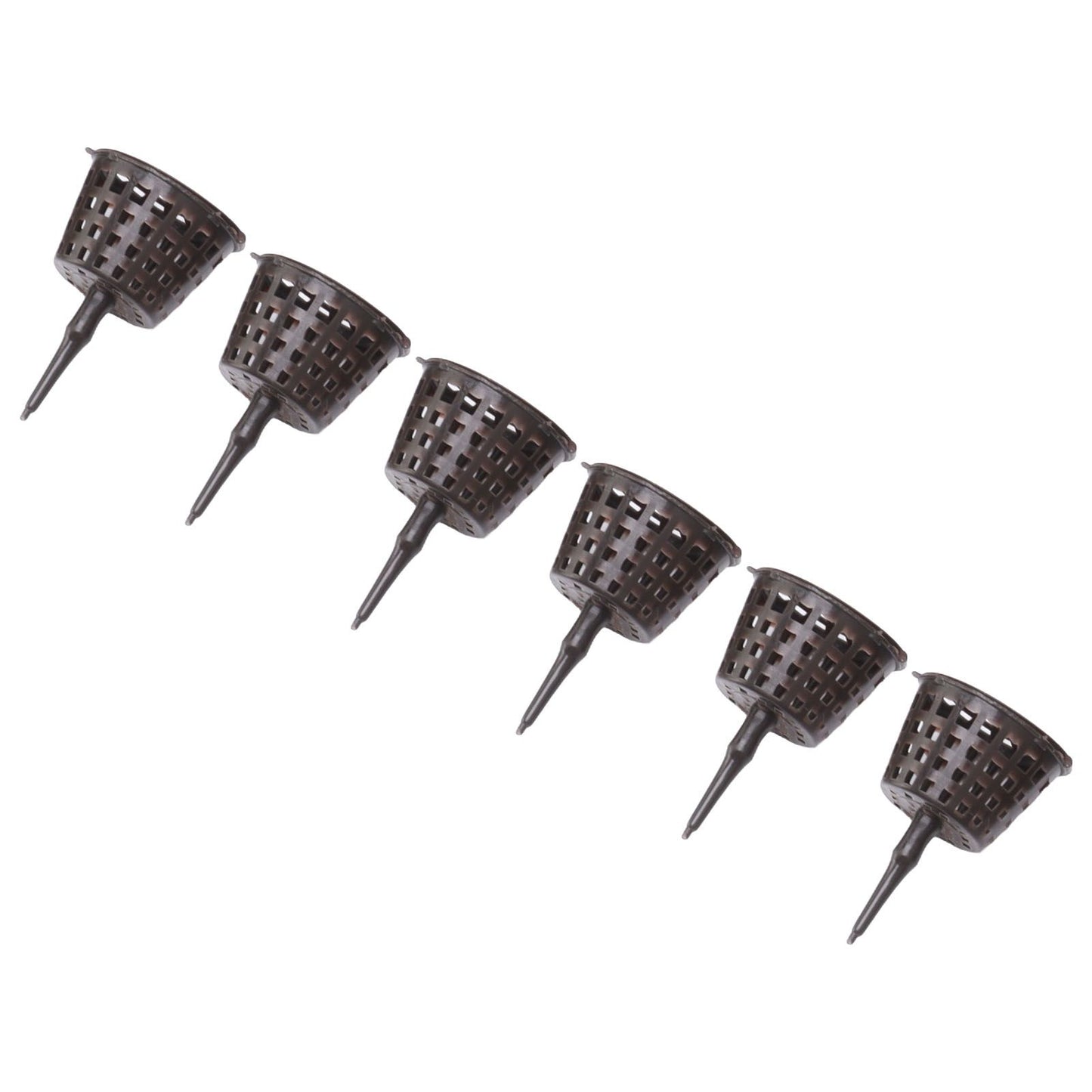 100PCS Plastic Fertilizer Mesh Basket with Lid Planting Fertilizer Net Pot for Succulent Orchid Bonsai Small Size with Lid