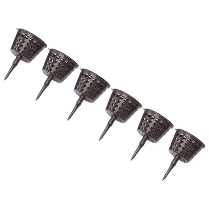 100PCS Plastic Fertilizer Mesh Basket with Lid Planting Fertilizer Net Pot for Succulent Orchid Bonsai Small Size with Lid