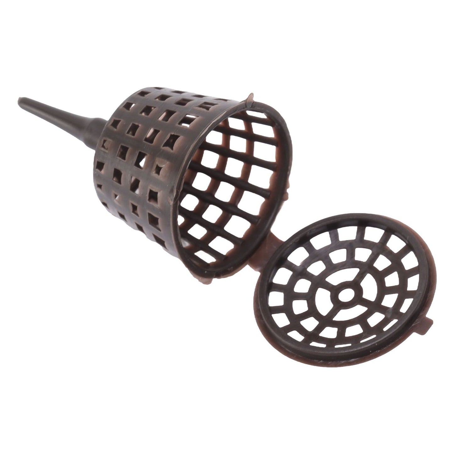 100PCS Plastic Fertilizer Mesh Basket with Lid Planting Fertilizer Net Pot for Succulent Orchid Bonsai Small Size with Lid