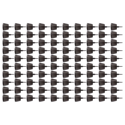 100PCS Plastic Fertilizer Mesh Basket with Lid Planting Fertilizer Net Pot for Succulent Orchid Bonsai Large Size with Lid