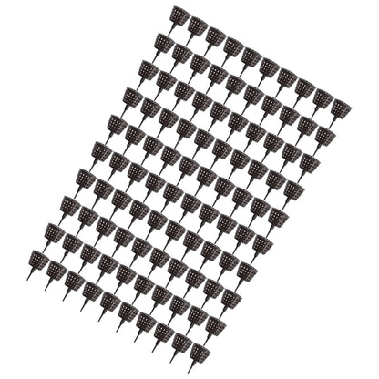 100PCS Plastic Fertilizer Mesh Basket with Lid Planting Fertilizer Net Pot for Succulent Orchid Bonsai Large Size with Lid
