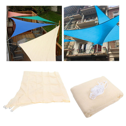 Sun Shade Sail Waterproof Polyester UV Block Canopy with Stainless Steel D Ring for Garden Swimming Pool 9.8x9.8ft