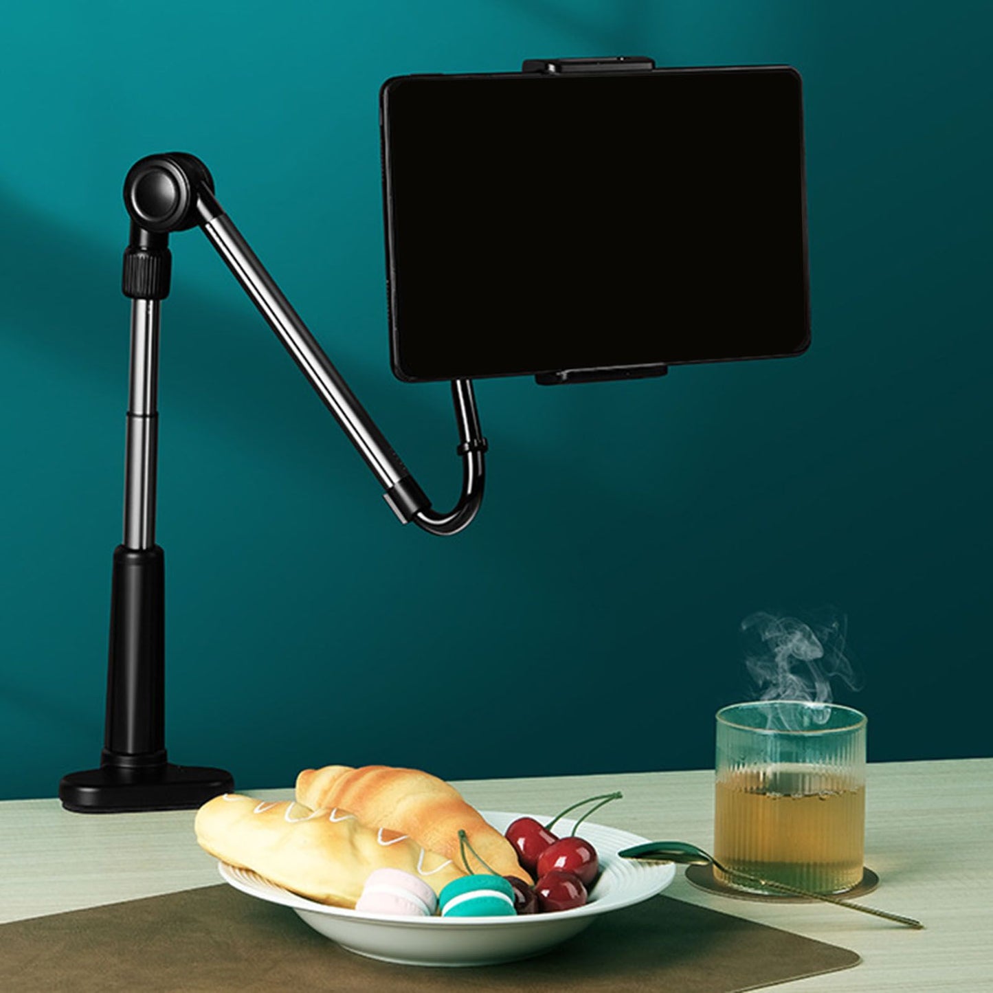 Tablet Clamp Holder Desk Mount Stable Flexible 360 Degree Rotation Universal Phone Clamp Bracket