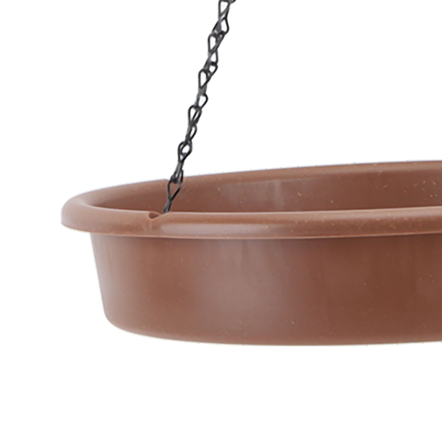 Bird Bath Hanging Bird Feeder Round Plastic Hanging Bird Feeder Tray Outdoor Bird Bath Tray Brown