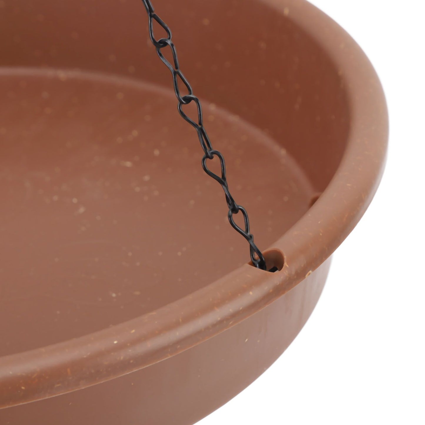 Bird Bath Hanging Bird Feeder Round Plastic Hanging Bird Feeder Tray Outdoor Bird Bath Tray Brown