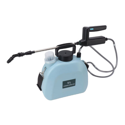 Electric Sprayer Battery Powered Widen Slip Resistant Handle Backpack Weed Sprayer for Plants Flowers Agricultural 5L Blue