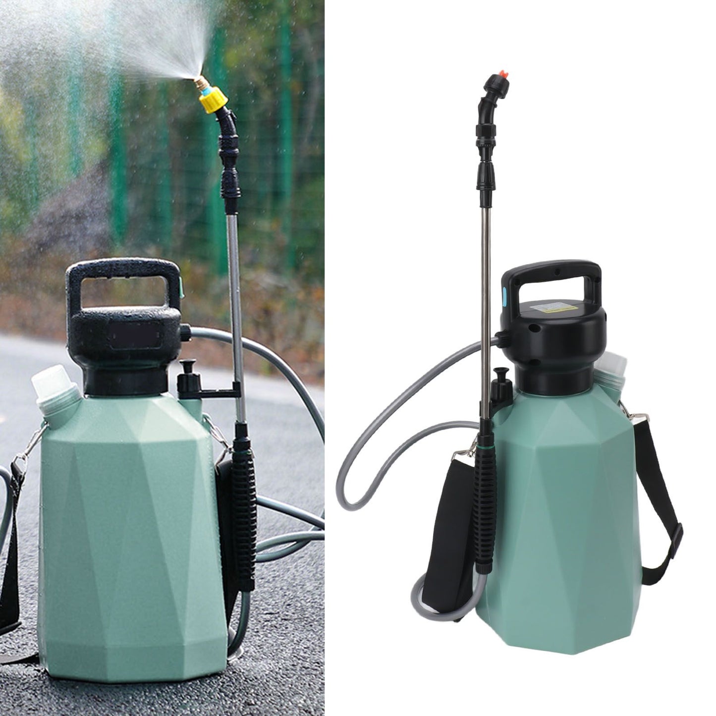 Rhombus 7.4V High Power Battery Powered Sprayer 5L Large Capacity Electric Sprayer for Garden Green