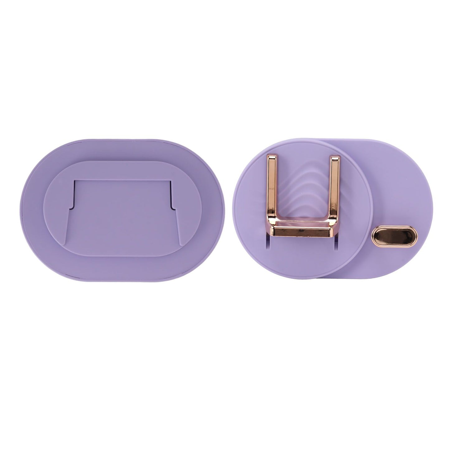 Hair Dryer Shelf Wall Mounted Space Saving Punching Free Cable Storage Blow Dryer Holder for Bathroom Purple