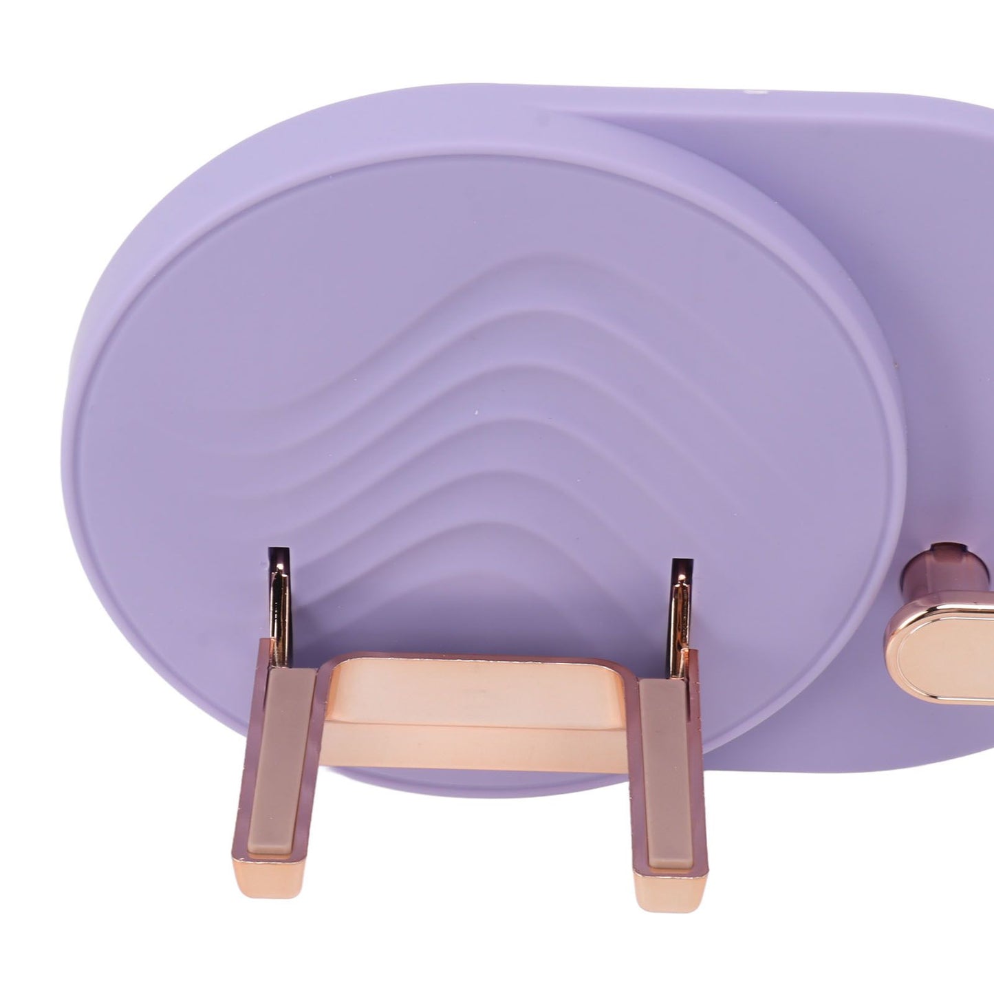 Hair Dryer Shelf Wall Mounted Space Saving Punching Free Cable Storage Blow Dryer Holder for Bathroom Purple