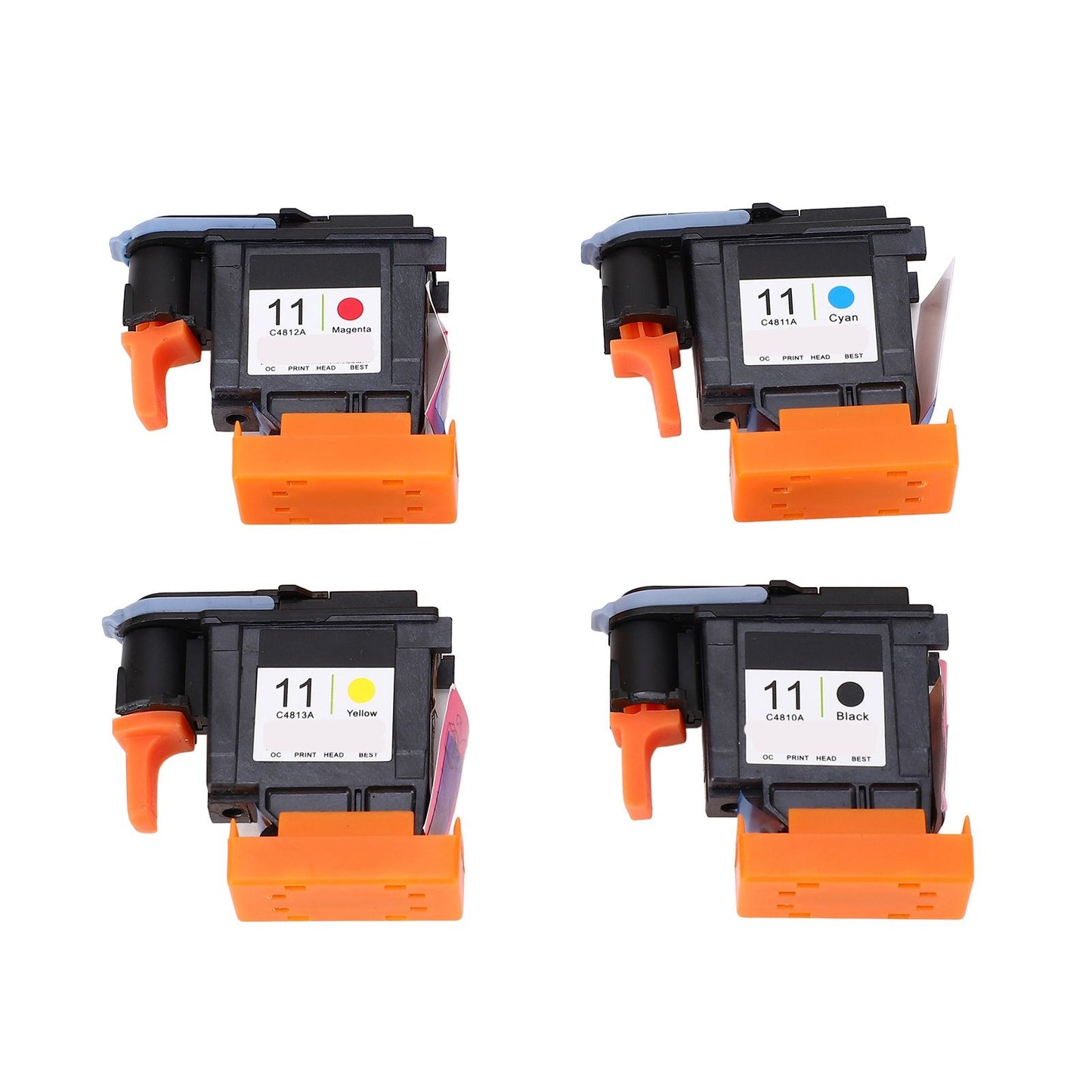 4 Pcs Printhead Printer Head Magenta Black Cyan Yellow Print Head Replacement for HP Designjet 100 110 111 500 510 800 813 850