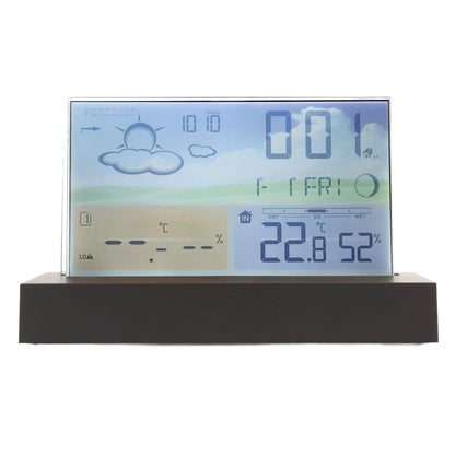 Weather Clock Transparent ABS Wireless Multifunctional Temperature Alarm Clock with Color Screen