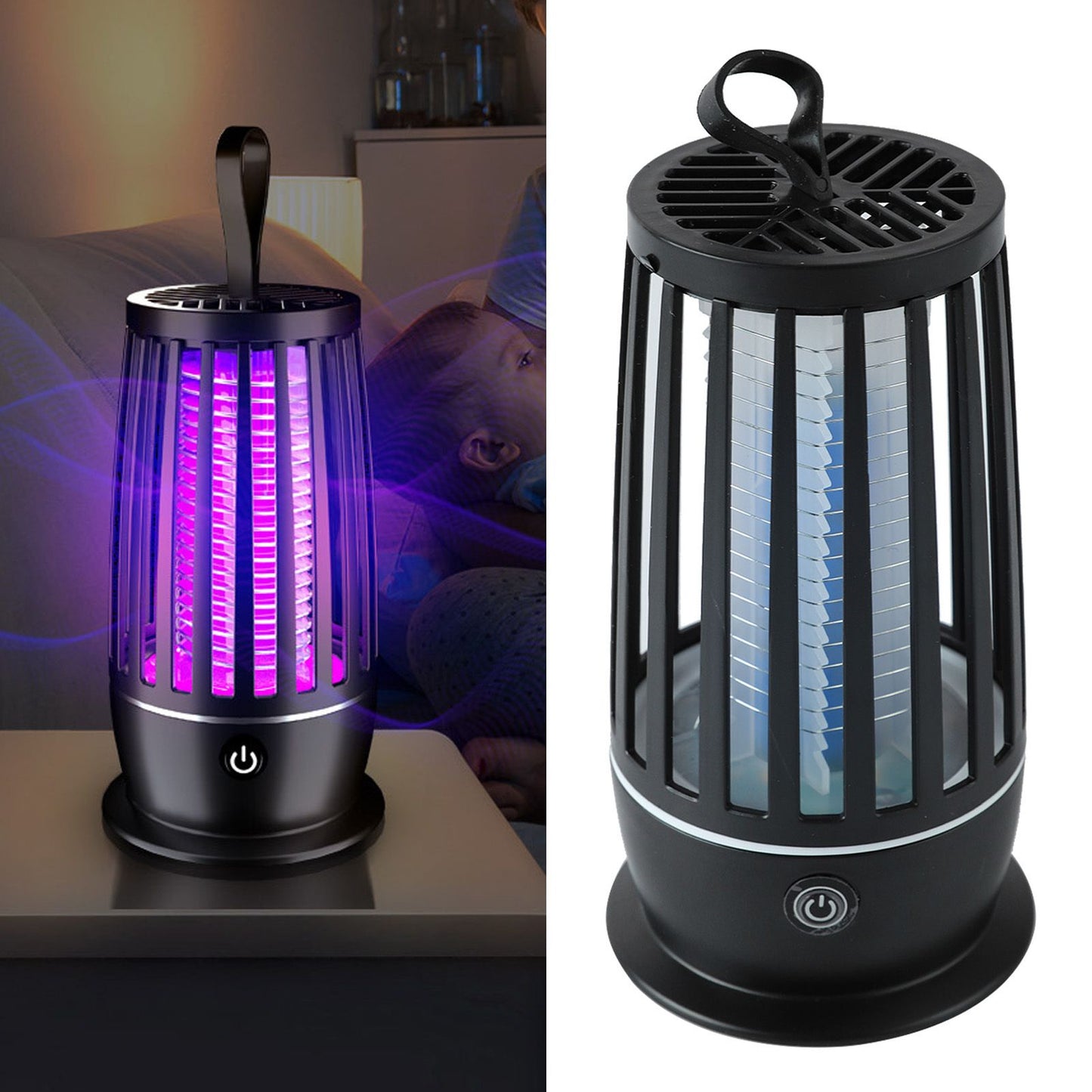Electric Fly Killing Light 110V 220V PP USB Rechargeable Silent Fly Trap Lamp for Indoor Outdoor