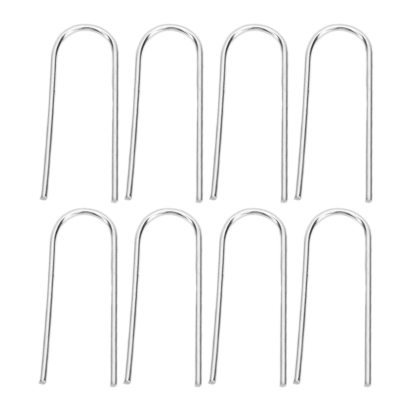 100PCS High Temperature Nichrome Jump Ring Mini U Hanger Hooks for Ceramic Ornament Jewelry Necklace Making