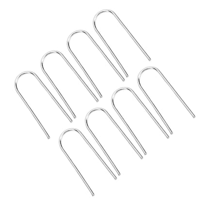 100PCS High Temperature Nichrome Jump Ring Mini U Hanger Hooks for Ceramic Ornament Jewelry Necklace Making