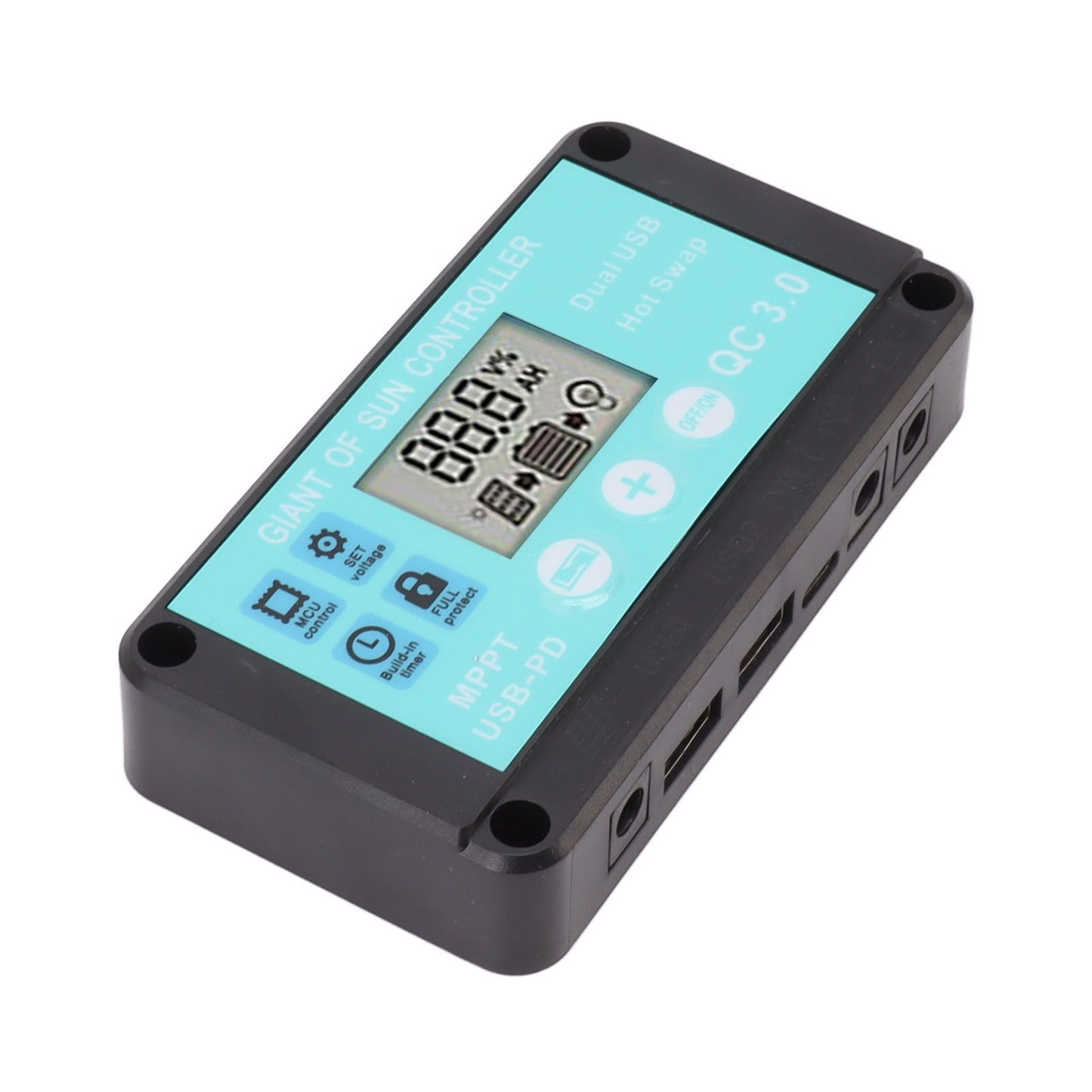 Solar Charge Controller Dual USB Output Fast Charging Solar Panel Regulator 12V/24V for Household Industry 10A