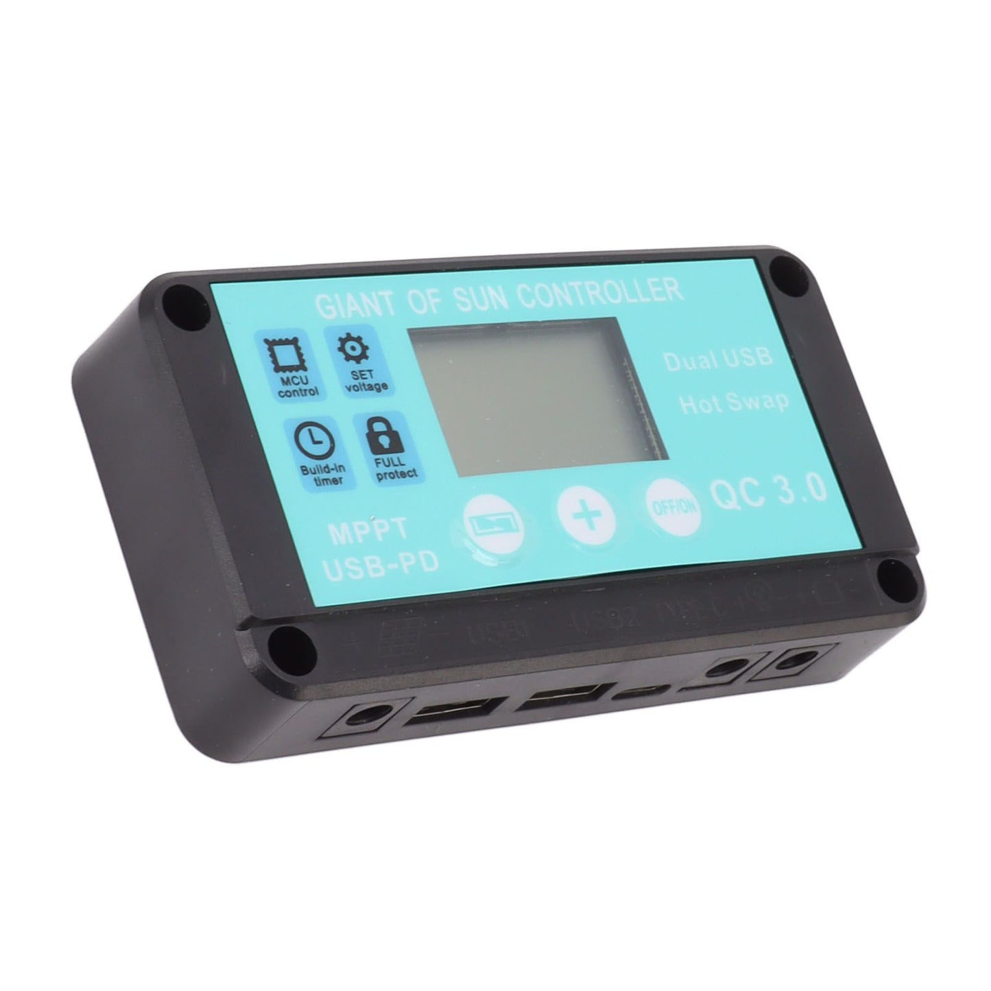 Solar Charge Controller Dual USB Output Fast Charging Solar Panel Regulator 12V/24V for Household Industry 100A
