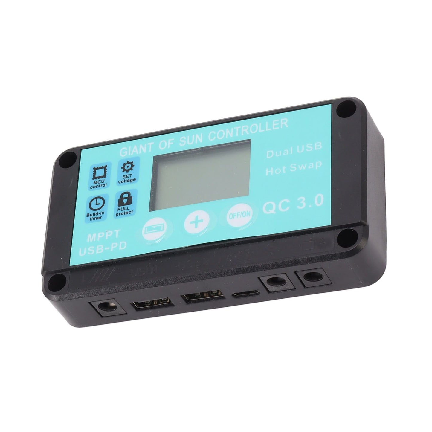 Solar Charge Controller Dual USB Output Fast Charging Solar Panel Regulator 12V/24V for Household Industry 100A