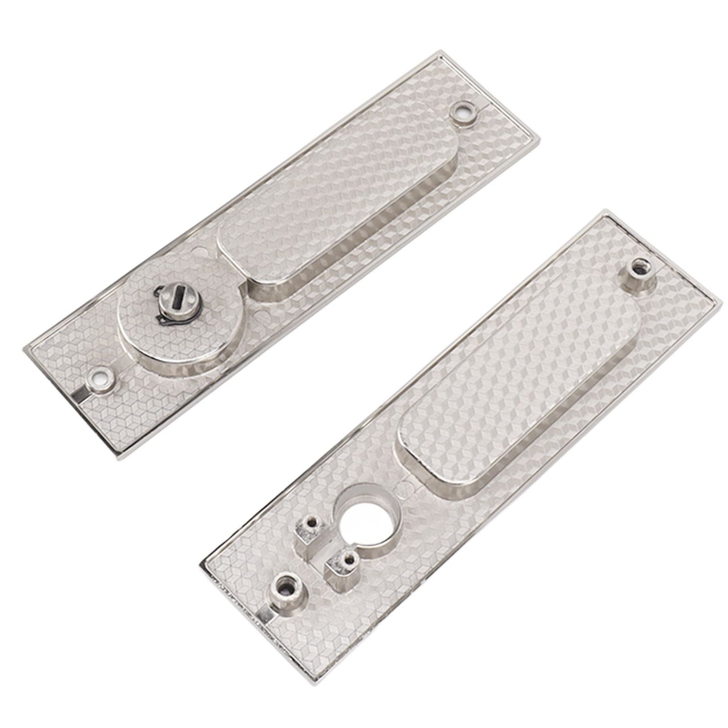 Sliding Door Mortise Lock with 2 Keys Zinc Alloy Invisible Recessed Handle Latch Pocket for Wood Furniture Hardware Brushed Nickel