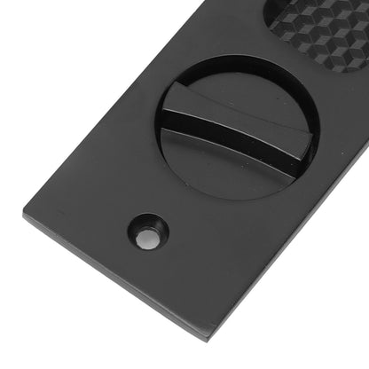 Sliding Door Mortise Lock with 2 Keys Zinc Alloy Invisible Recessed Handle Latch Pocket for Wood Furniture Hardware Black