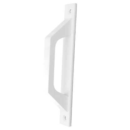 Sliding Door Handle Metal Electroplating Cabinet Barn Door Pull Handle with Mounting Screws White