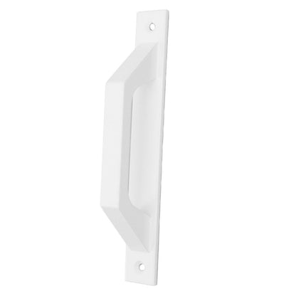 Sliding Door Handle Metal Electroplating Cabinet Barn Door Pull Handle with Mounting Screws White