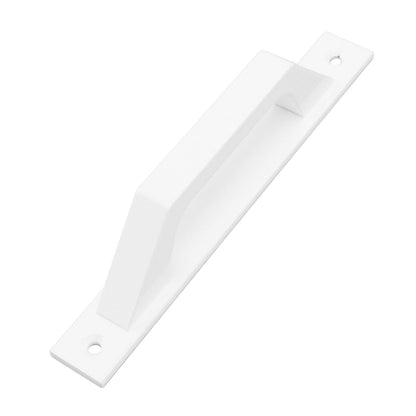 Sliding Door Handle Metal Electroplating Cabinet Barn Door Pull Handle with Mounting Screws White