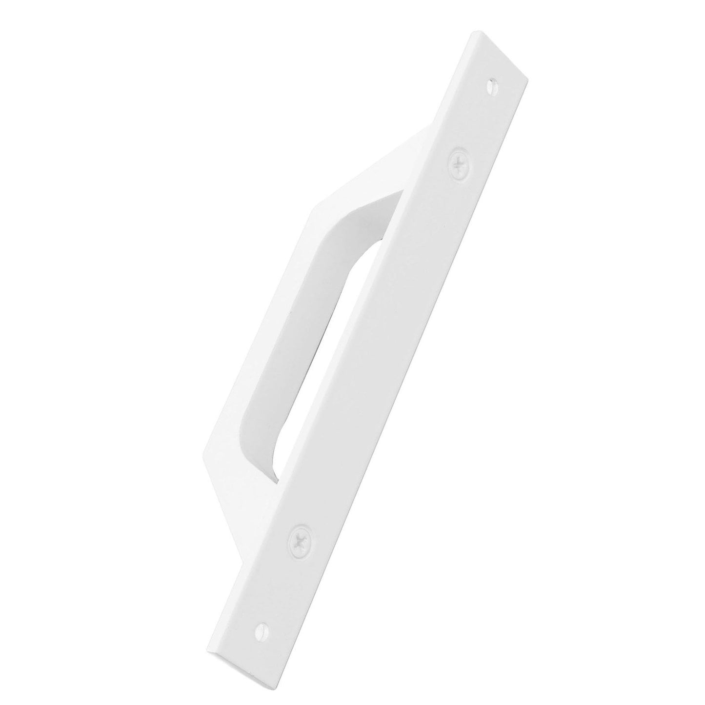 Sliding Door Handle Metal Electroplating Cabinet Barn Door Pull Handle with Mounting Screws White