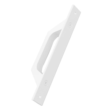 Sliding Door Handle Metal Electroplating Cabinet Barn Door Pull Handle with Mounting Screws White