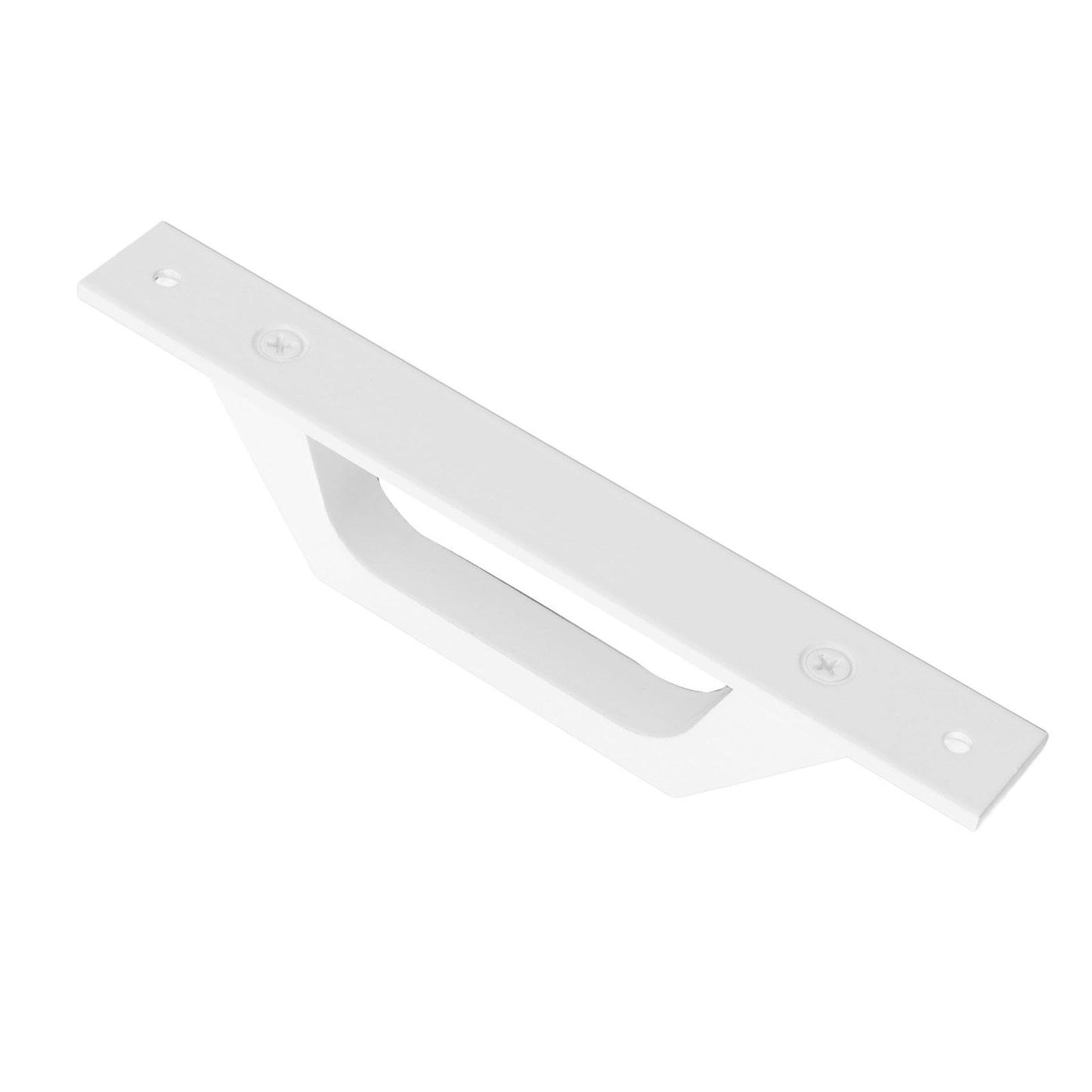 Sliding Door Handle Metal Electroplating Cabinet Barn Door Pull Handle with Mounting Screws White