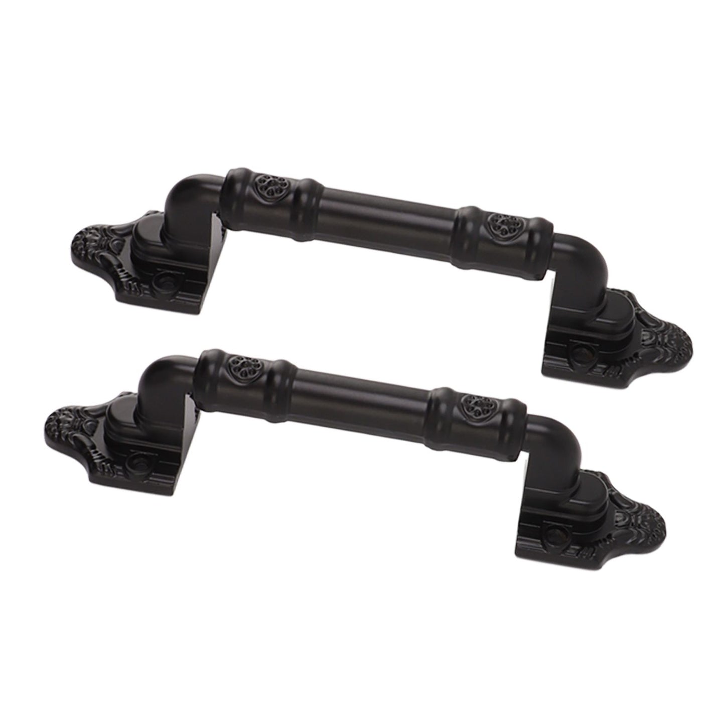 2PCS Door Handle Heavy Duty Smooth Surface Black Flexible Door Levers for Warehouse Door Sliding Door