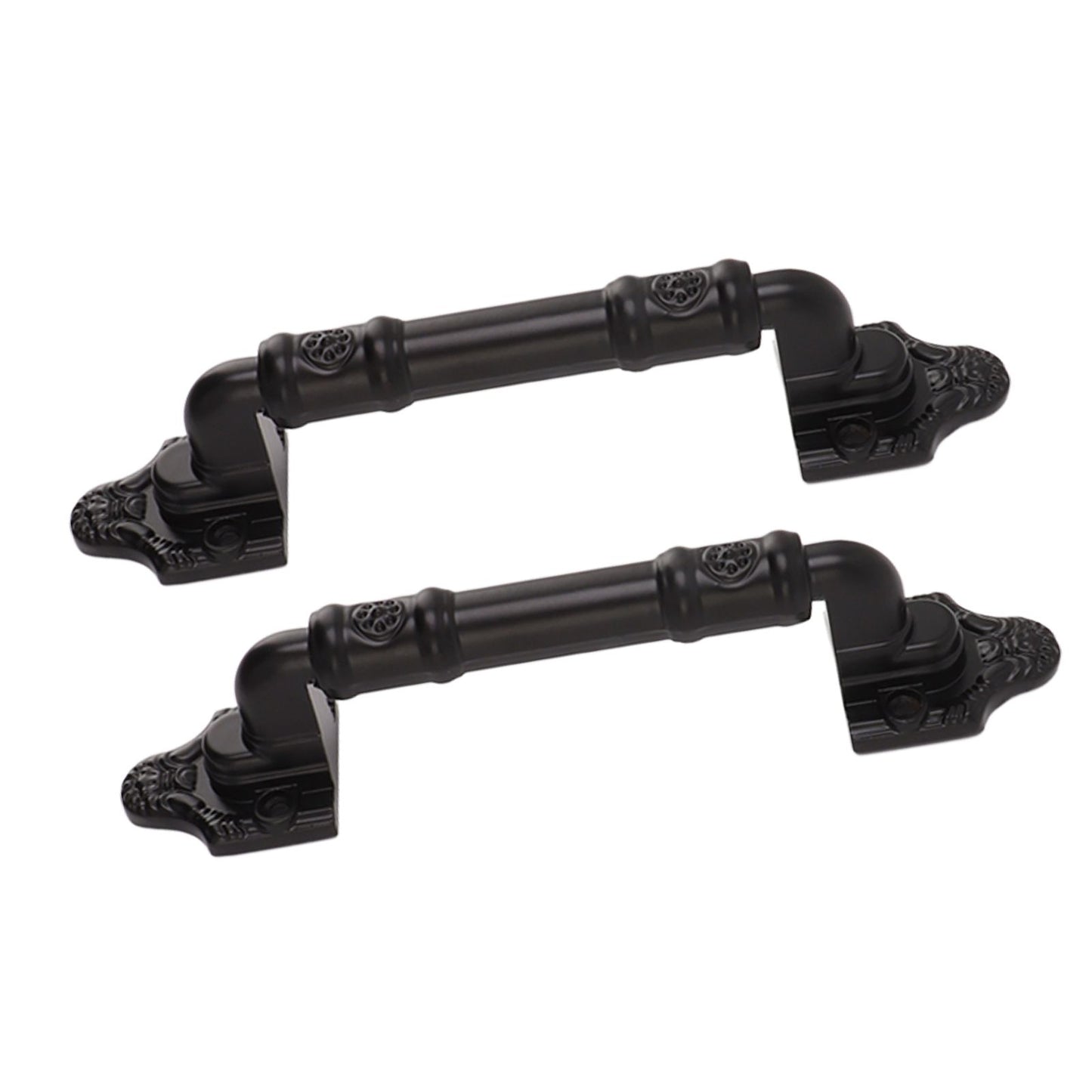 2PCS Door Handle Heavy Duty Smooth Surface Black Flexible Door Levers for Warehouse Door Sliding Door