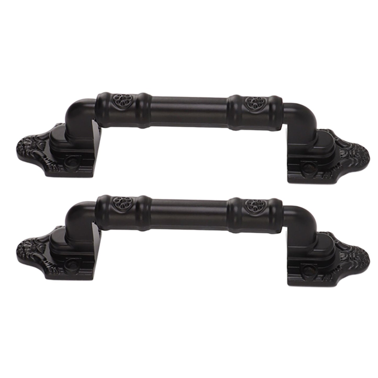 2PCS Door Handle Heavy Duty Smooth Surface Black Flexible Door Levers for Warehouse Door Sliding Door